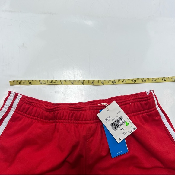 adidas boys red 3stripes pants XL NWT L110-29 - Picture 5 of 7